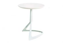 Coffee Table With White Painting Folding Metal Legs (C88)
