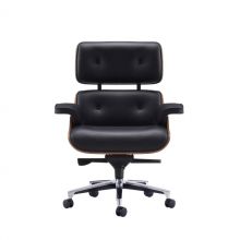 Walnut Modern Luxury Swivel Leather Office Chair(DU-388M)