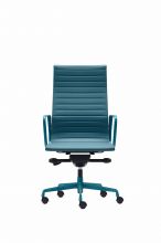 Powder-coated Leather Office Chair With High Back(DU-366B-H)
