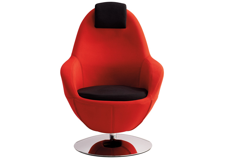 Red Fabric Tub Chair（H-0726）