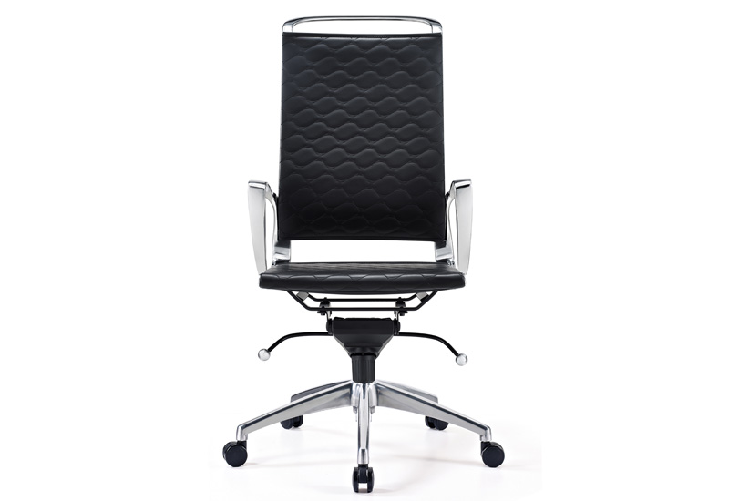 Black Office Leather Chair (DU-346H)