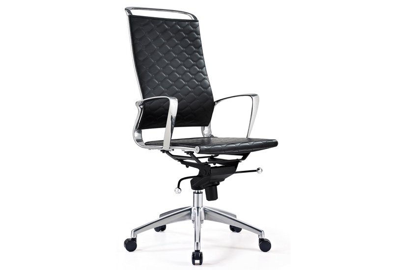 Black Office Leather Chair (DU-346H)