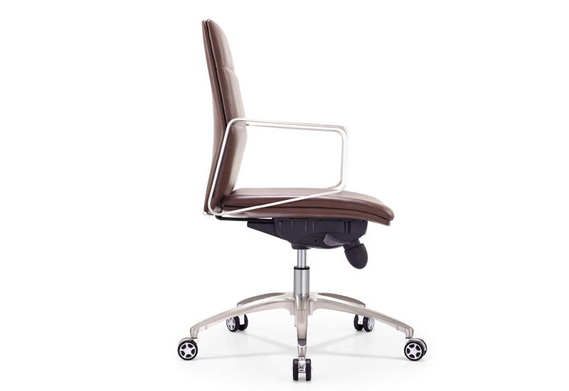 Brown Leather Office Chair (DU-3801M)