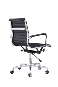 Back and Armrest are Leather-Covered Office Chair (DU-345MB)