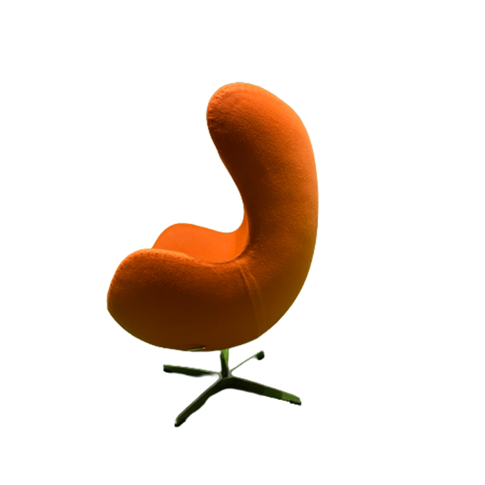 Modern Aviator Armchair Living Room Furniture Swivel Aluminium Fabric Accent Fiberglass Egg Chair B210