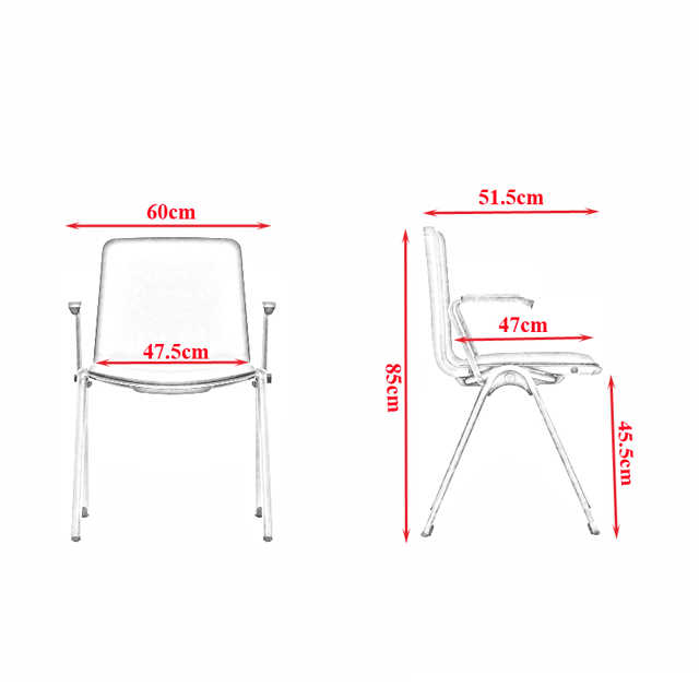 Stackable Leisure Plastic Chair (DU-580CA）